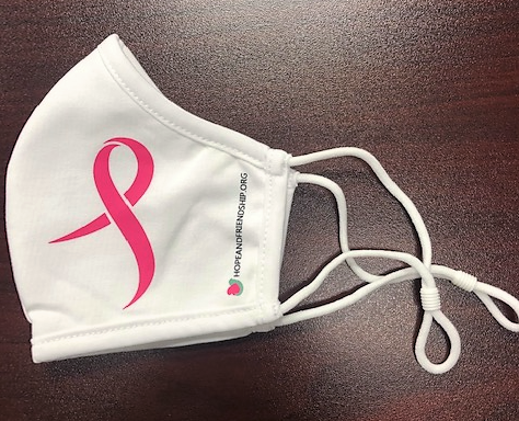 Face Mask With Breast Cancer Logo White